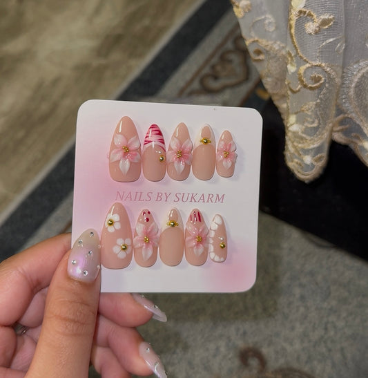 Soft Pink Floral Set