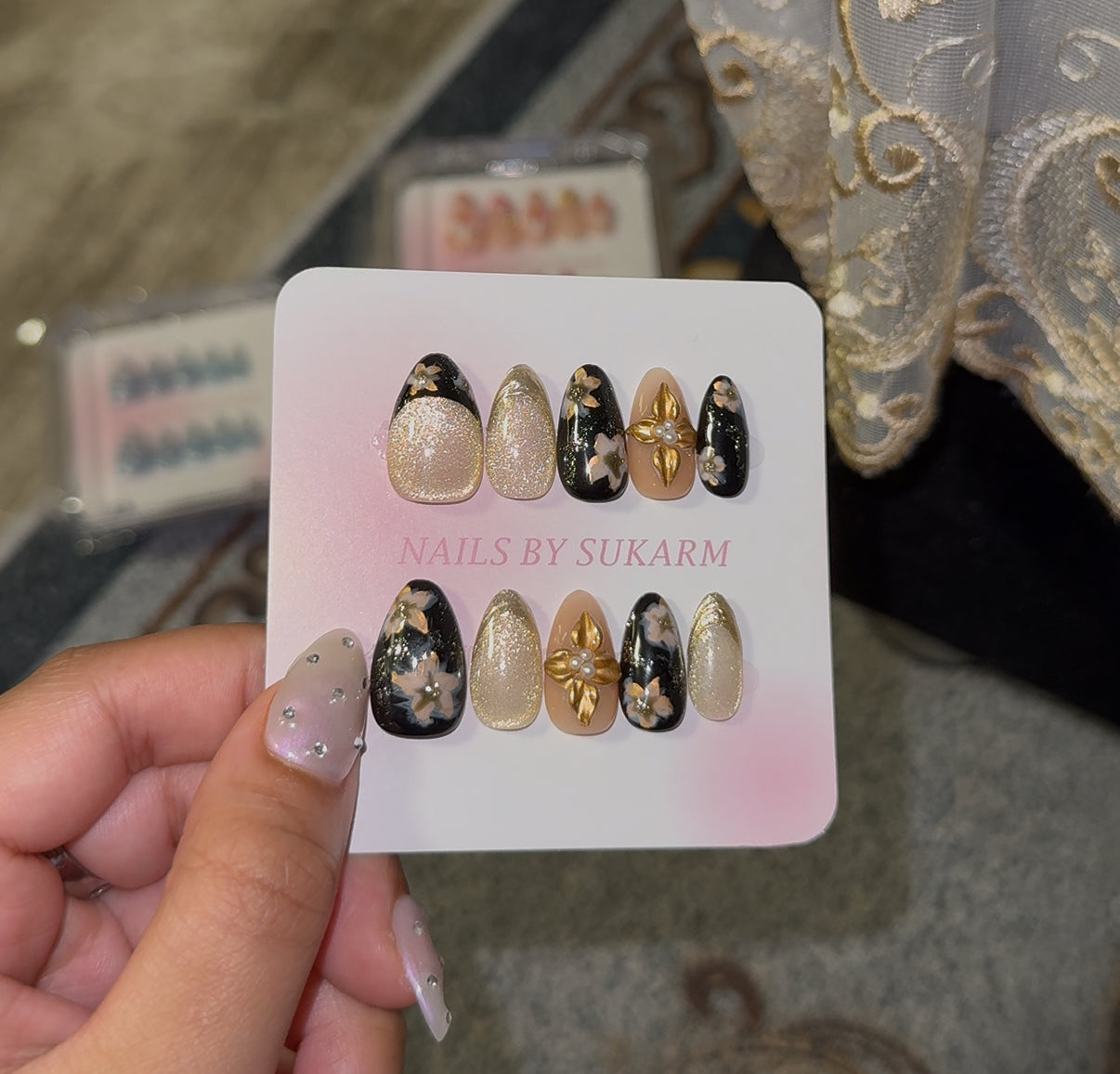 Midnight Bloom Gold Set